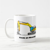 掘削機マグカップ、建築マグカップ、輸送 コーヒーマグカップ (左)