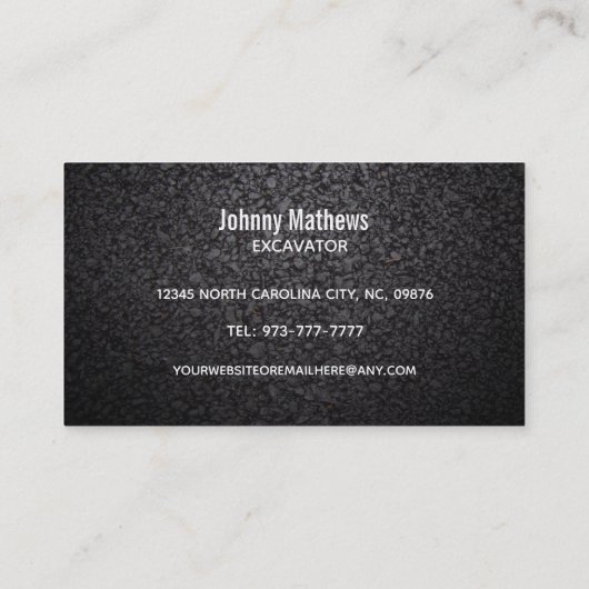 掘削機ロゴ名刺 名刺 (裏面)