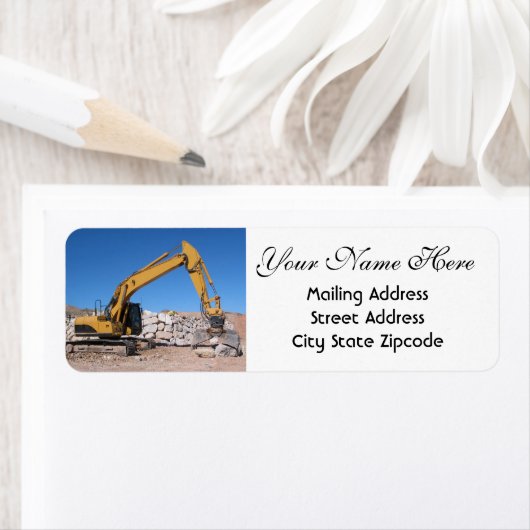 掘削機差出人住所 ラベル (インサイチュ)