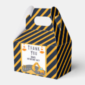 掘削機建築コーン子供の誕生日パーティー フェイバーボックス (正面サイド)