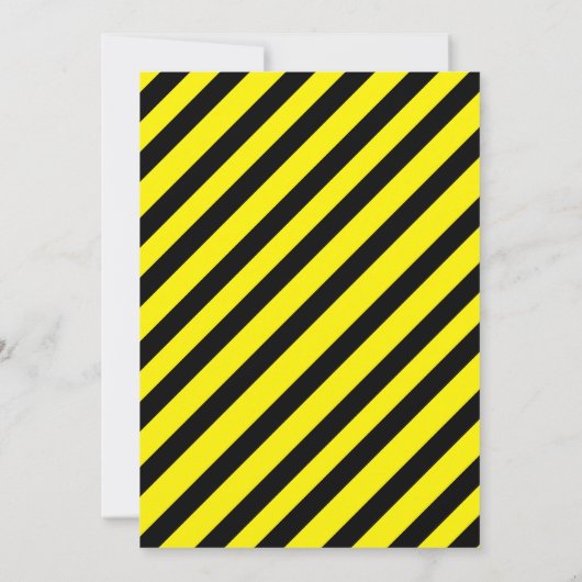 掘削機建築コーン子供の誕生日 招待状 (裏面)