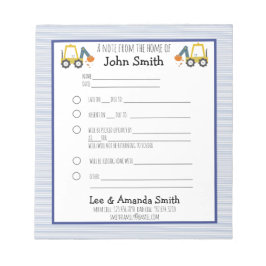 掘削機建築スクールノート弁解1子 ノートパッド