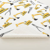 掘削機建築トラックとツールパターン シェルパブランケット (3/4)