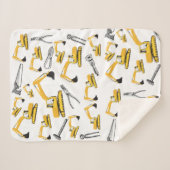 掘削機建築トラックとツールパターン シェルパブランケット (正面(横))