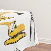 掘削機建築トラックとツールパターン テーブルクロス (インサイチュ)