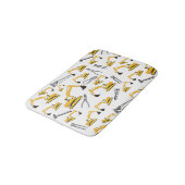 掘削機建築トラックとツールパターン バスマット (アングル)