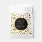 掘削機建築トラックとツールパターン フェイバーバッグ (正面)