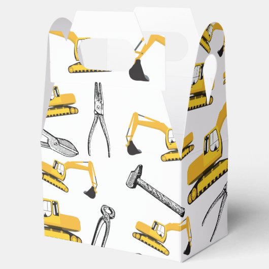 掘削機建築トラックとツールパターン フェイバーボックス (オープン)