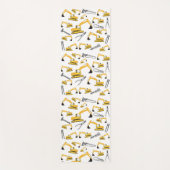 掘削機建築トラックとツールパターン ヨガマット (正面)