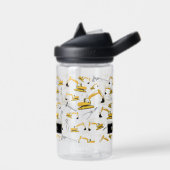 掘削機建築トラックとツール少年の名前 ウォーターボトル (左面)