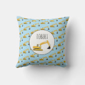 掘削機建築トラックカスタマイズボーイズ名 クッション (裏面)