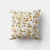 掘削機建築トラックパーティーパターン クッション (裏面)