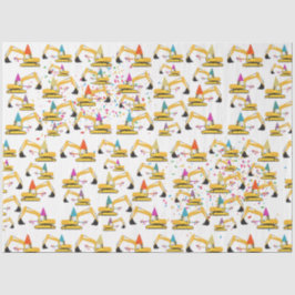 掘削機建築トラックパーティーパターン 薄葉紙