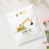 掘削機建築トラック誕生日パーティーの好意 フェイバーバッグ (封をした状態)