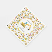 掘削機建築トラック誕生日パーティー スタンダードランチョンナプキン (角)