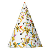 掘削機建築トラック誕生日パーティー パーティーハット (裏面)