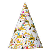 掘削機建築トラック誕生日パーティー パーティーハット (正面)