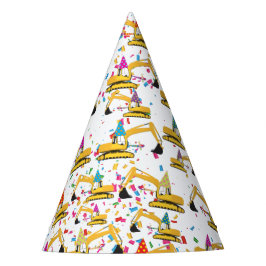 掘削機建築トラック誕生日パーティー パーティーハット