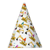 掘削機建築トラック誕生日パーティー パーティーハット (右)