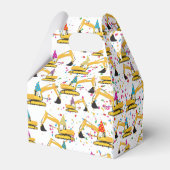 掘削機建築トラック誕生日パーティー フェイバーボックス (裏面サイド)