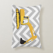 掘削機建築トラック アクセントクッション (正面(垂直))