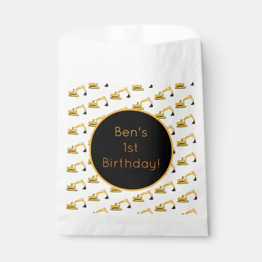 掘削機建築トラック フェイバーバッグ (正面)