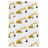 掘削機建築トラック ミディアムペーパーバッグ (正面)