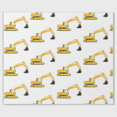 掘削機建築トラック ラッピングペーパー (フラット)