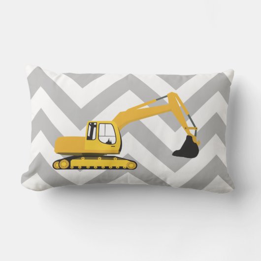 掘削機建築トラック ランバークッション (正面)