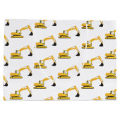 掘削機建築トラック ラージペーパーバッグ (裏面)