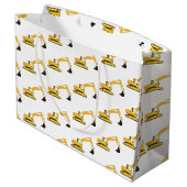 掘削機建築トラック ラージペーパーバッグ (裏面アングル)