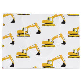 掘削機建築トラック ラージペーパーバッグ (裏面)