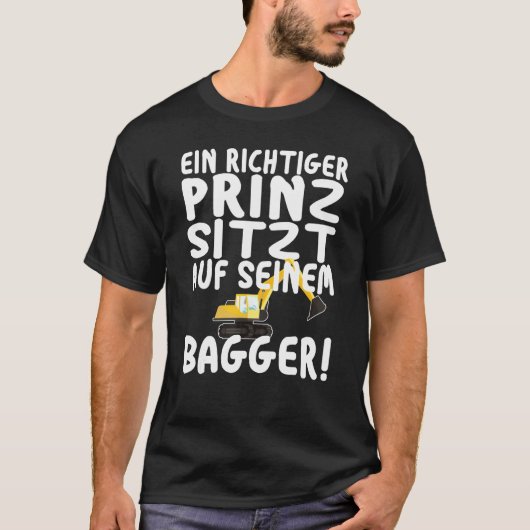 掘削機建築ワーカーショベル掘削機ボーイ Tシャツ (正面)