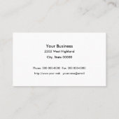 掘削機建築名刺 名刺 (裏面)