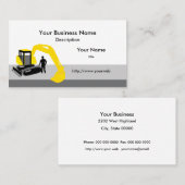 掘削機建築名刺 名刺 (正面/裏面)