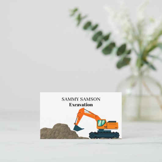 掘削機建築名刺 名刺 (スタンド正面)