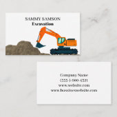 掘削機建築名刺 名刺 (正面/裏面)