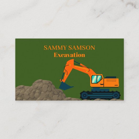 掘削機建築名刺 名刺 (正面)