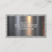 掘削機建築構築 |プレート鋼板 名刺 (裏面)