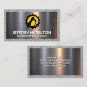 掘削機建築構築 |プレート鋼板 名刺 (正面/裏面)