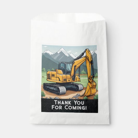 掘削機建築設備掘削機誕生日 フェイバーバッグ (正面)