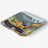 掘削機建築設備掘削機誕生日 ペーパープレート (傾斜あり)