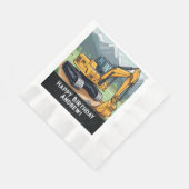 掘削機建築設備掘削機誕生日 縁ありランチョンナプキン (角)