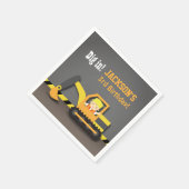 掘削機建築誕生日パーティー用品 スタンダードカクテルナプキン (角)