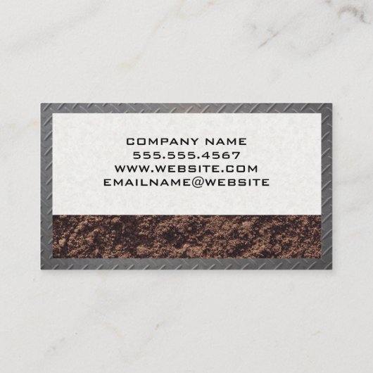 掘削機建築車 |ビルダ 名刺 (裏面)