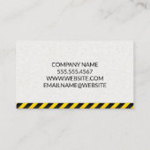 掘削機建築車 名刺 (裏面)