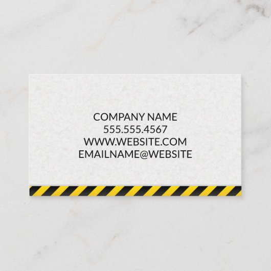 掘削機建築車 名刺 (裏面)