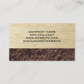 掘削機建築車 | 木目 名刺 (裏面)