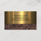 掘削機建築車 |汚れ |金属 名刺 (裏面)