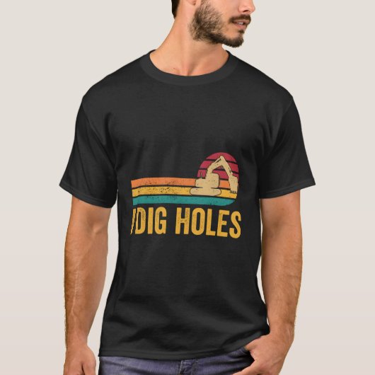 掘削機操作者Heo I掘削孔 Tシャツ (正面)